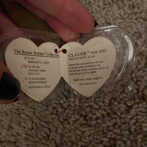 NWT Claude Ty Beanie Baby Crab - Picture 2 of 2